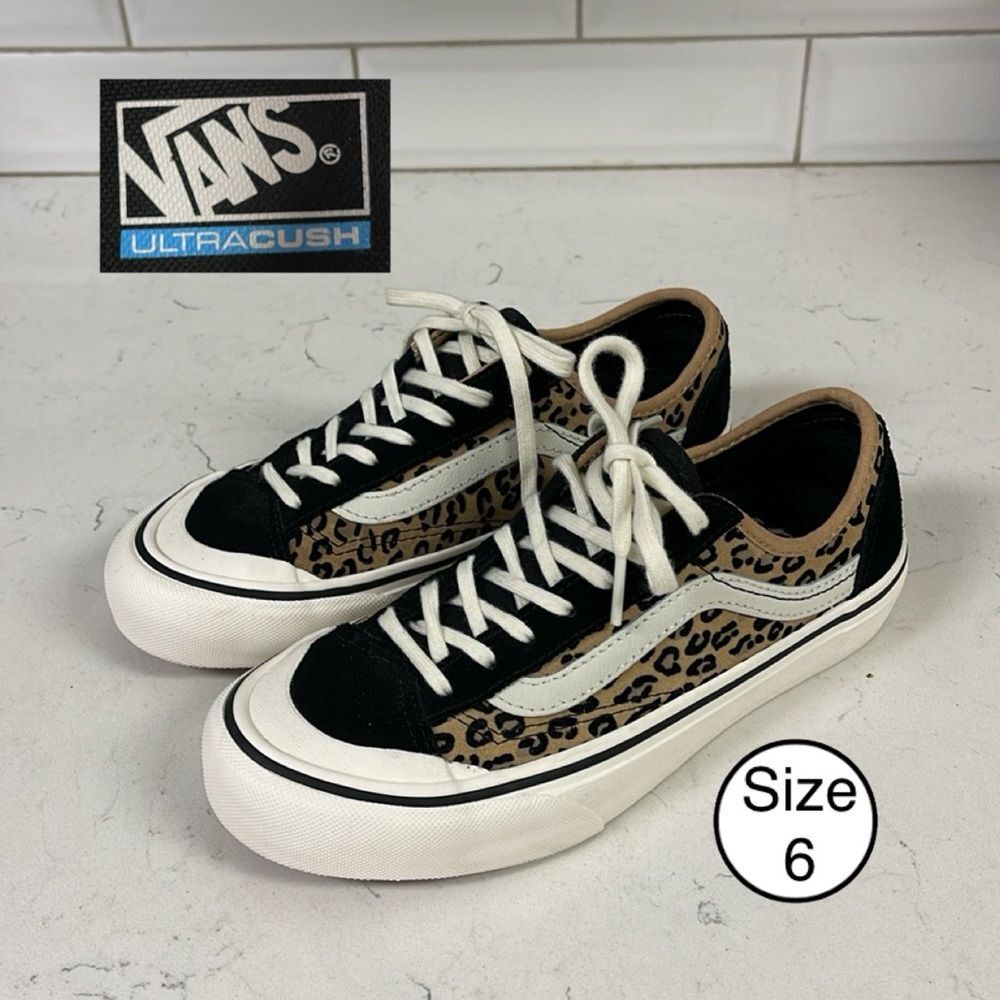 Vans Ultracush Skate Casual Shoes UNISEX Leopard Suede Animal Print Women’s 6